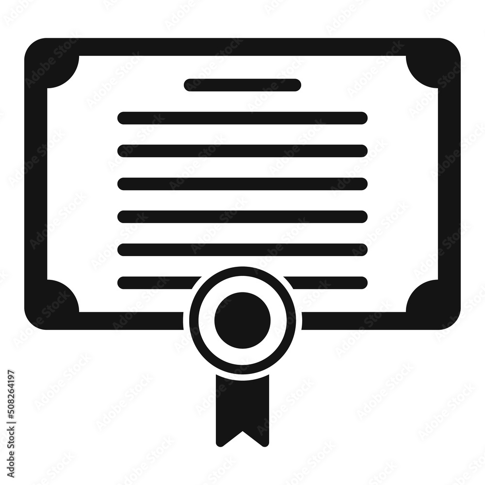 Expertise diploma icon simple vector. Work trust Expertise diploma icon simple vector. Work trust