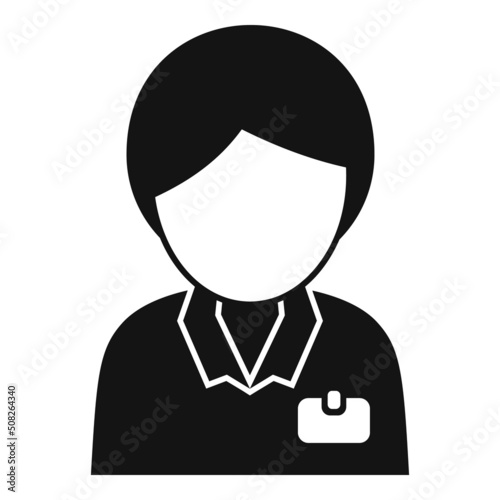 Woman expert icon simple vector. Quality expert