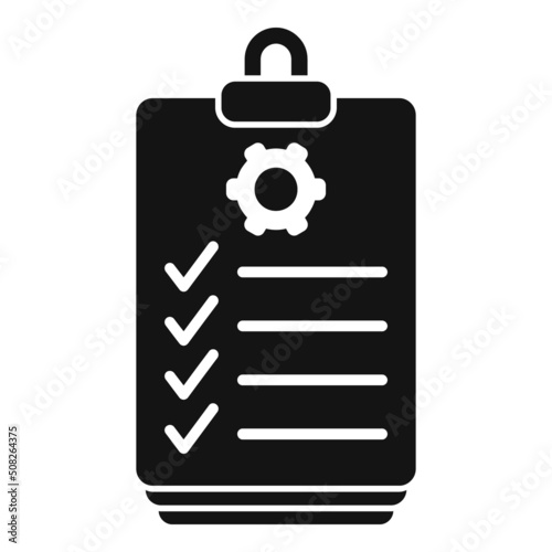 Clipboard icon simple vector. Work complete
