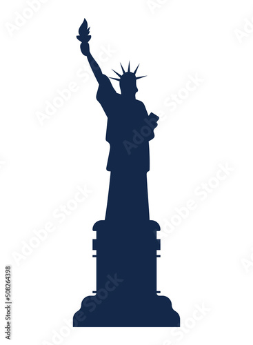 liberty statue silhouette