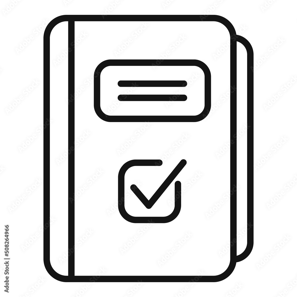 Approved file folder icon outline vector. Work trust Approved file folder icon outline vector. Work trust