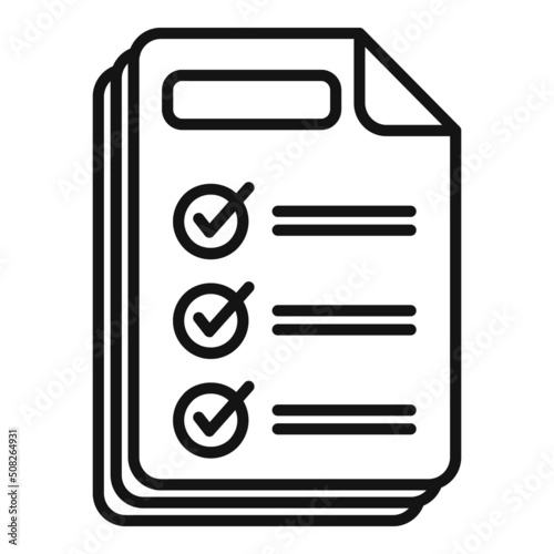 To do list icon outline vector. Expert standard