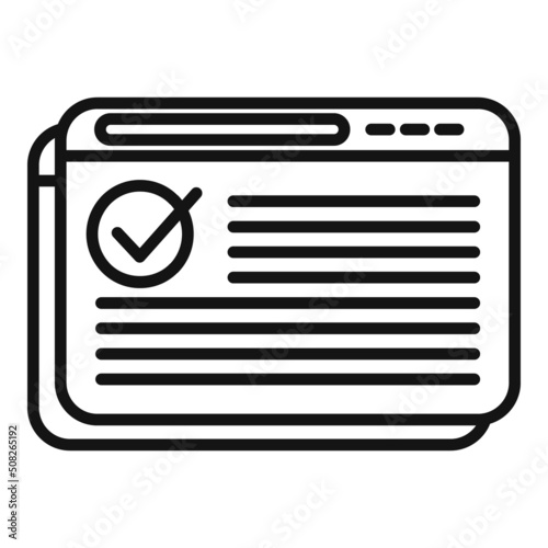 Web expertise icon outline vector. Business expert
