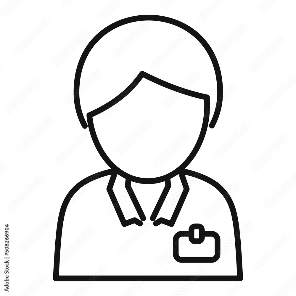 Woman expert icon outline vector. Quality expert