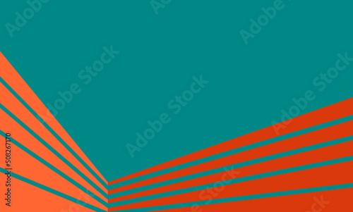 Vector perspective abstract corner building line shape pattern on blue turquoise sky background. Abstract color minimal trendy architecture concept.