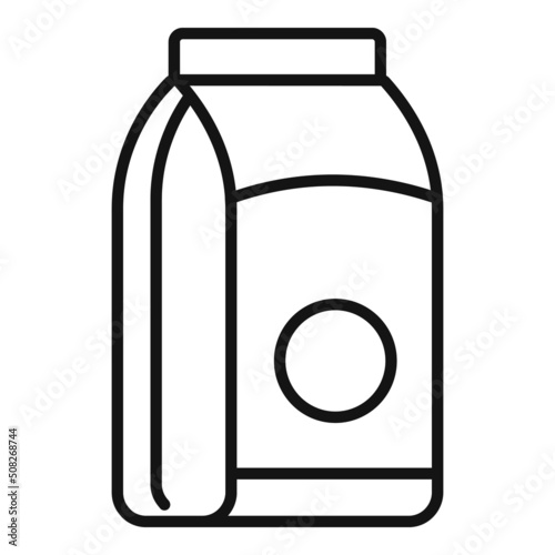 Flour pack icon outline vector. Dough pastry
