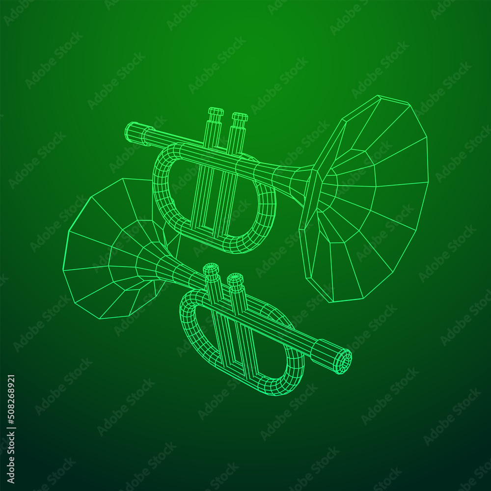 Trumpet pipe fife musiacal instrument vector illustration Trumpet pipe fife musiacal instrument vector illustration