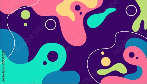 Colorful abstract background vector design with psychedelic style