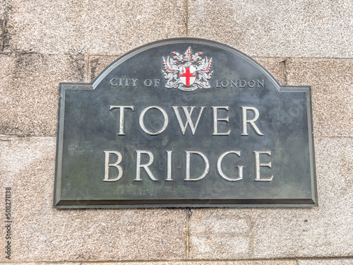 Tower Bridge Placard 