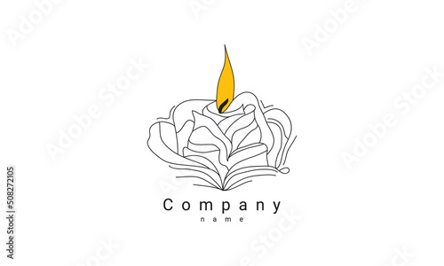 logo candle template © cidcud graphic