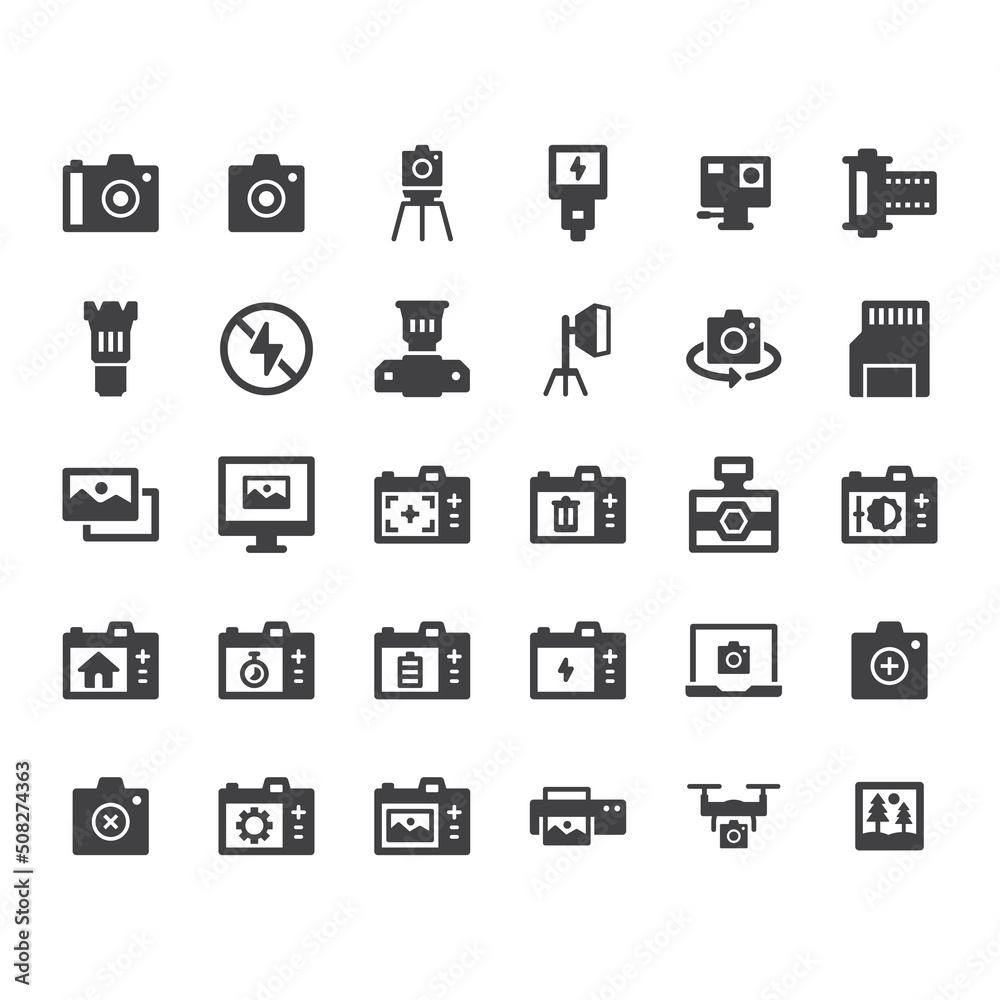 Photography Icon Set - Camera Icon Set