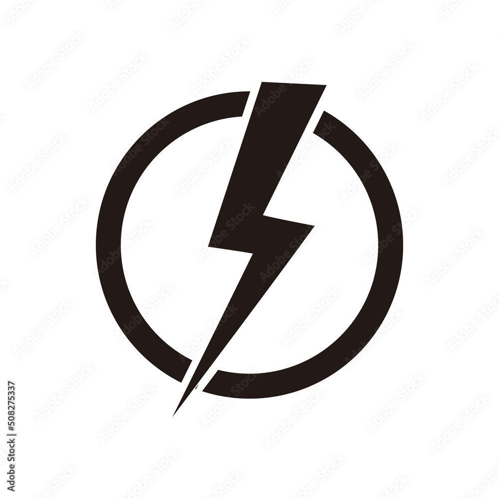 Lightning symbol icon. Lightning vector illustration symbol Lightning symbol icon. Lightning vector illustration symbol