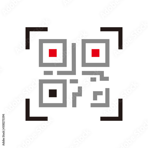 Scanning QR code icon vector illustration design