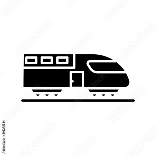 Train icon vector. transportation, land transportation, public transportation. Solid icon style, glyph. Simple design illustration editable