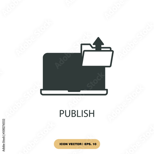 publish icons  symbol vector elements for infographic web