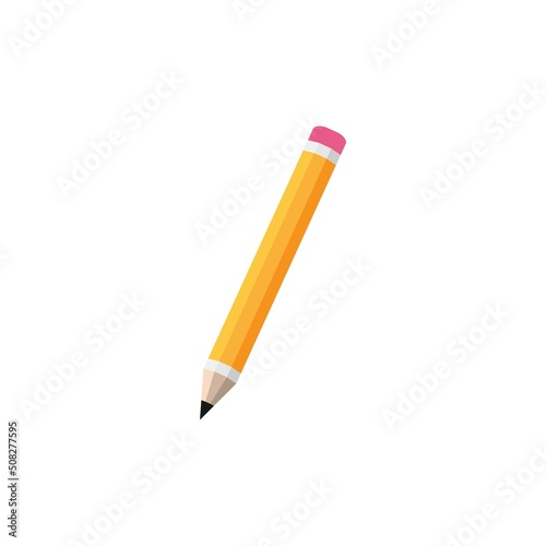 Pencil icon on white background. Vector illustration