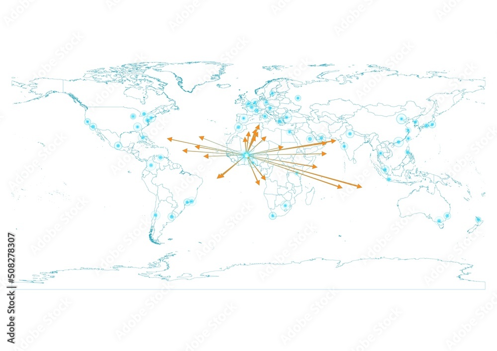 Burkina Faso map, export concept map for Burkina Faso on white background suitable for export concepts. File is suitable for digital editing and large size prints.