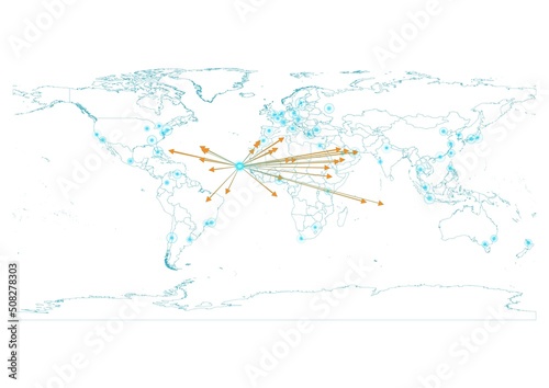 Cape Verde map, export concept map for Cape Verde on white background suitable for export concepts. File is suitable for digital editing and large size prints.