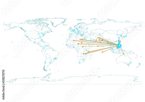 Philippines map  export concept map for Philippines on white background suitable for export concepts. File is suitable for digital editing and large size prints.