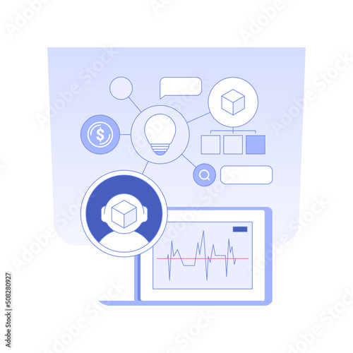 Cryptocurrency trading bot isolated concept vector illustration. Cryptocurrency robot, automated trading system, modern robo-advisers, raising money, blockchain technology vector concept.