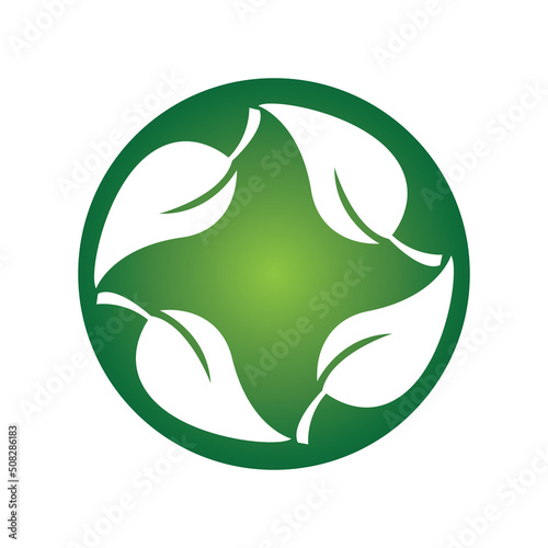 leave logo vector design and icon