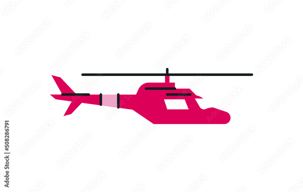 flat pink helicopter design
