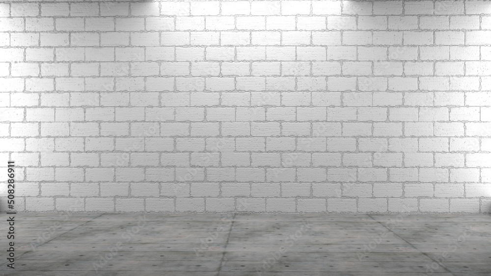 3D empty studio backdrop, empty space 3d illustration