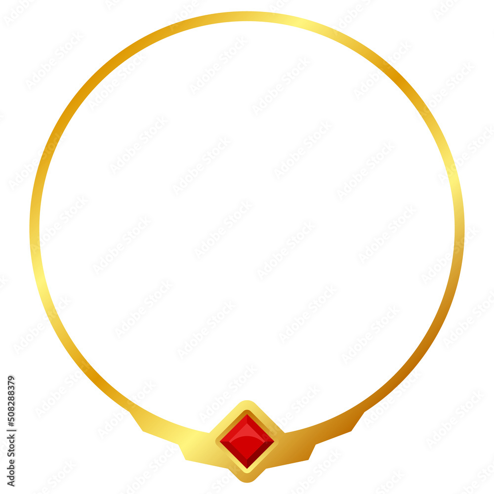 gold circle frame with gem gold circle frame with gem