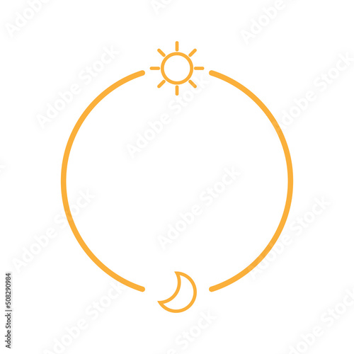Day and night. Sun, moon icon concept