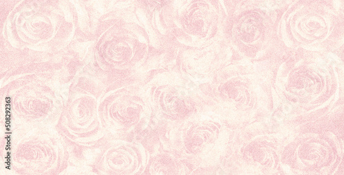 Tekstura z motywem róż w kolorze pudrowego różu. Grafika cyfrowa przeznaczona do druku na tkaninie, ozdobnym papierze, wizytówkach, zaproszeniach, tapecie tle fotograficznym © Victoria Ritchie