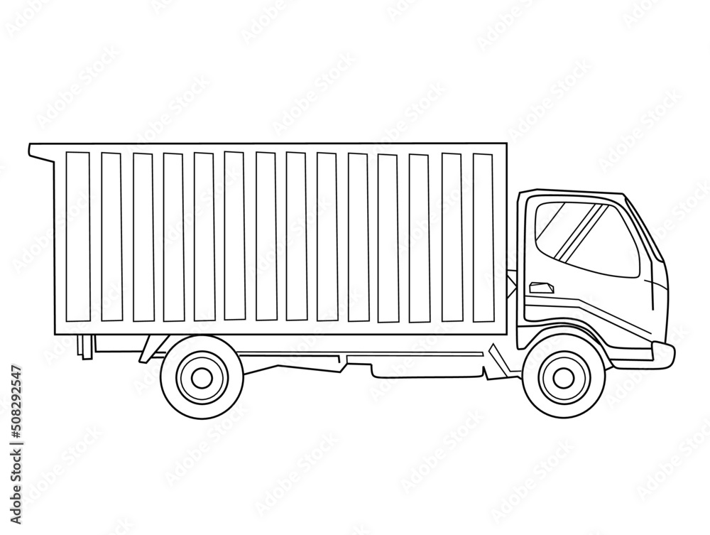 Cute and funny coloring page of a truck. Provides hours of coloring fun for children. To color this page is very easy. Suitable for little kids and toddlers. Cute and funny coloring page of a truck. Provides hours of coloring fun for children. To color this page is very easy. Suitable for little kids and toddlers.