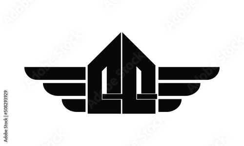 QQ logo design vector template house, real estate, corporate, construction symbol on white background