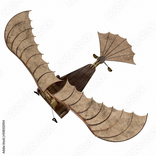 Aircraft, flying machine Leonardo do Vinci, wallpaper right top view
