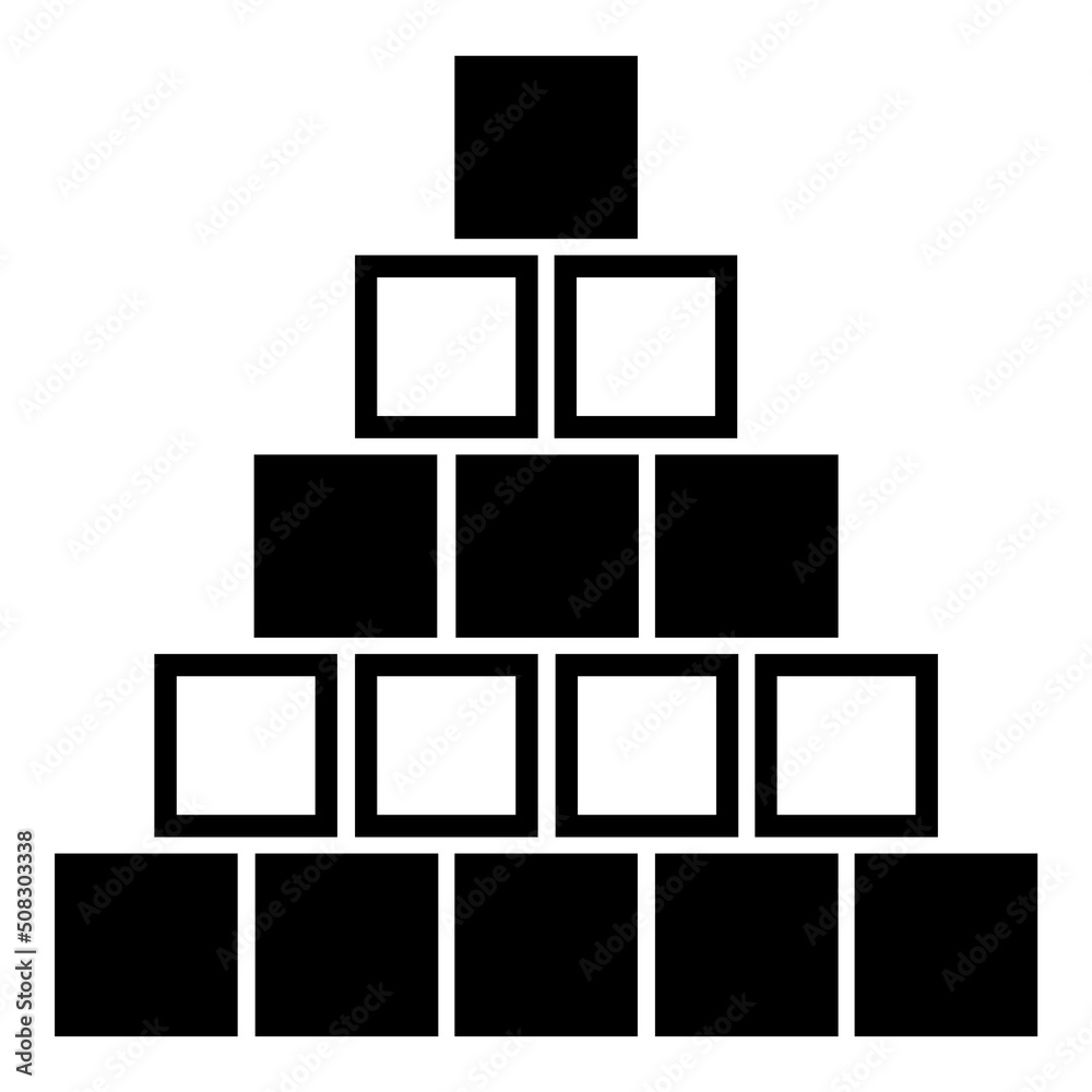 Square Elements Flat Icon Isolated On White Background Square Elements Flat Icon Isolated On White Background
