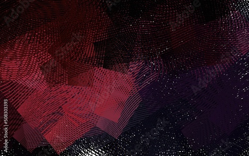 Dark Red vector background with abstract shapes.