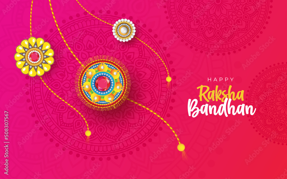 Happy Raksha Bandhan Background Design Template Stock Vector | Adobe Stock
