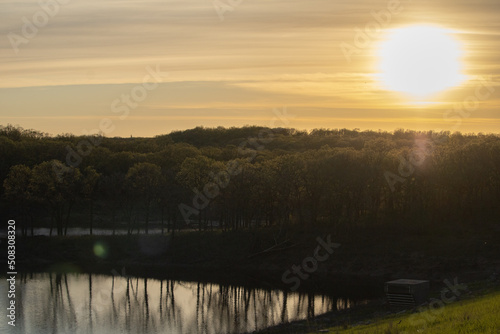 sunrise over lake