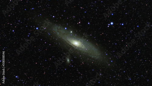 Andromeda M31 galaxy stars in space