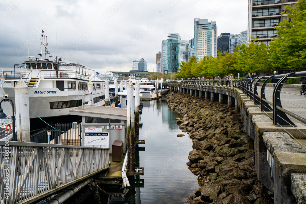 Vancouver waterfront marina, British Columbia Canada