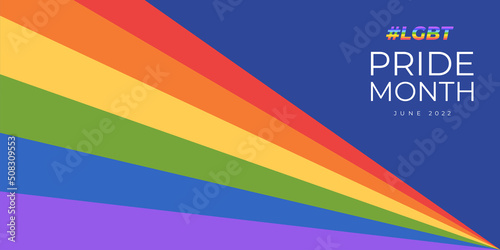 Geometric LGBT Pride Month vector background.