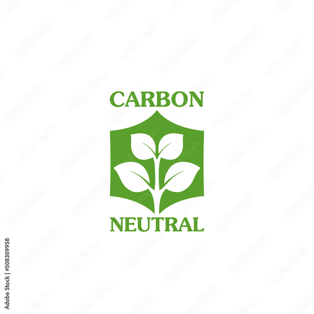 Carbon neutral. CO2 zero pollution icon isolated on white background Carbon neutral. CO2 zero pollution icon isolated on white background