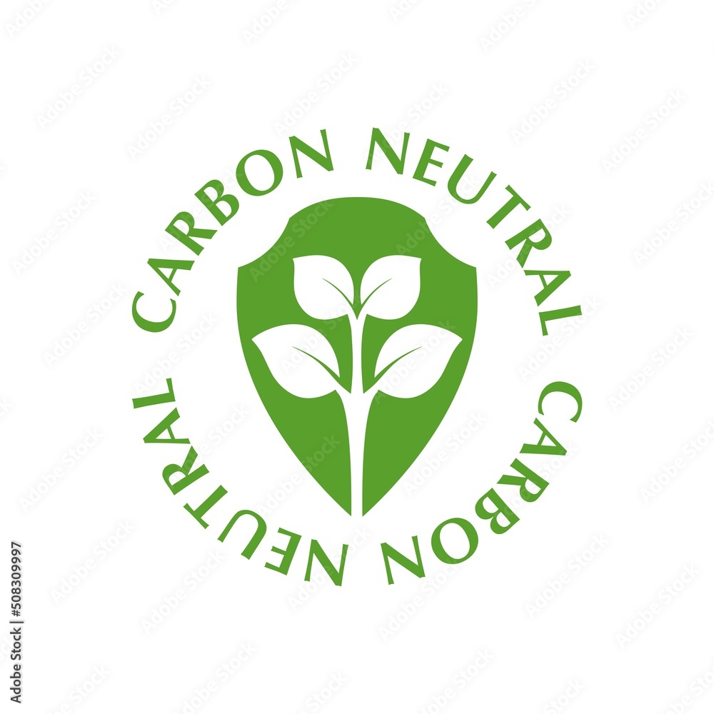Carbon neutral. CO2 zero pollution icon isolated on white background