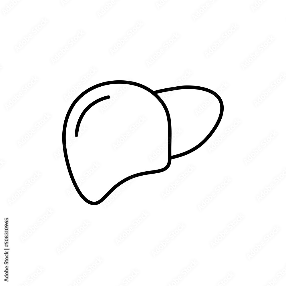 Liver icon in trendy flat style isolated on white background. Symbol for your web site design, logo, app, UI. Vector illustration, EPS 10