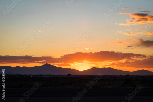 sunset in the mountains