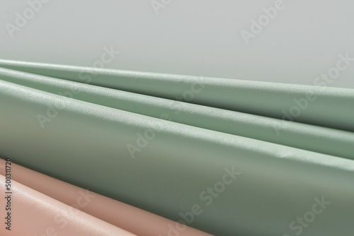 Draped mint leather for background