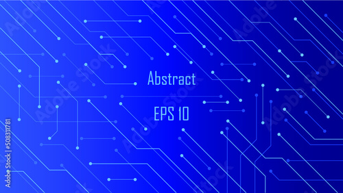 High tech technology geometric and connection system background with digital data abstract