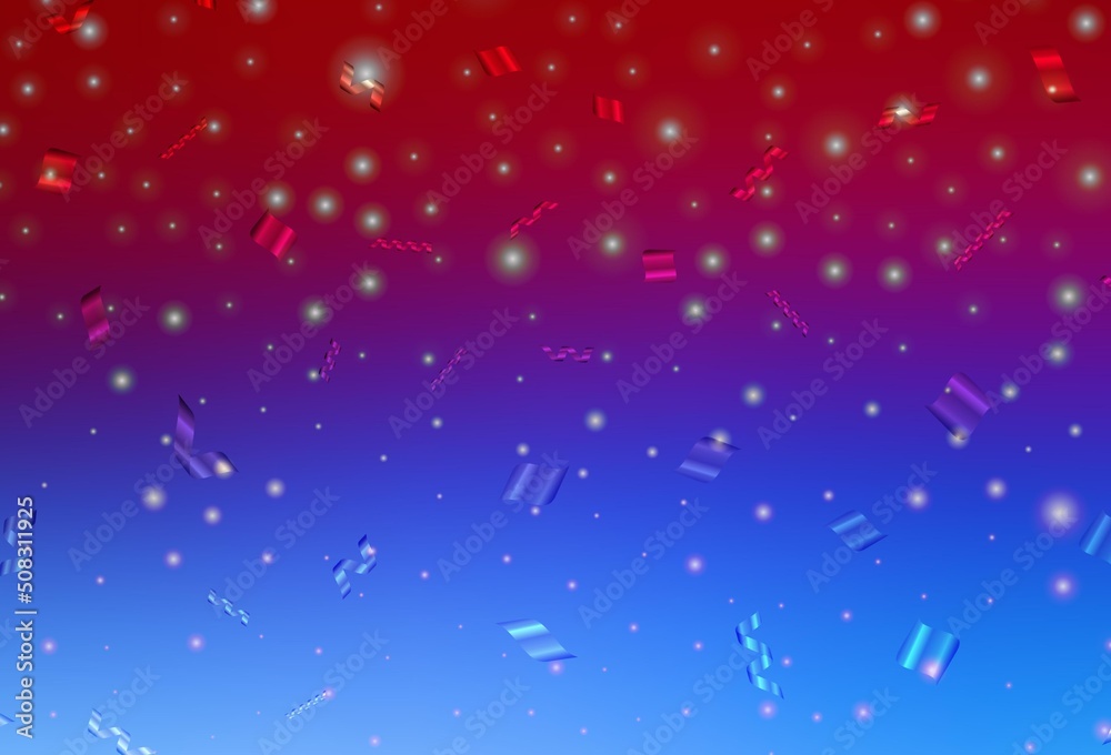 Fototapeta premium Light Blue, Red vector backdrop in holiday style.