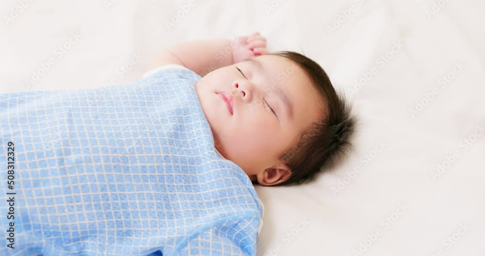 baby sleeping on the bed baby sleeping on the bed
