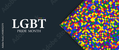 LGBT Pride Month. Geometric background. Human rights or diversity concept.
