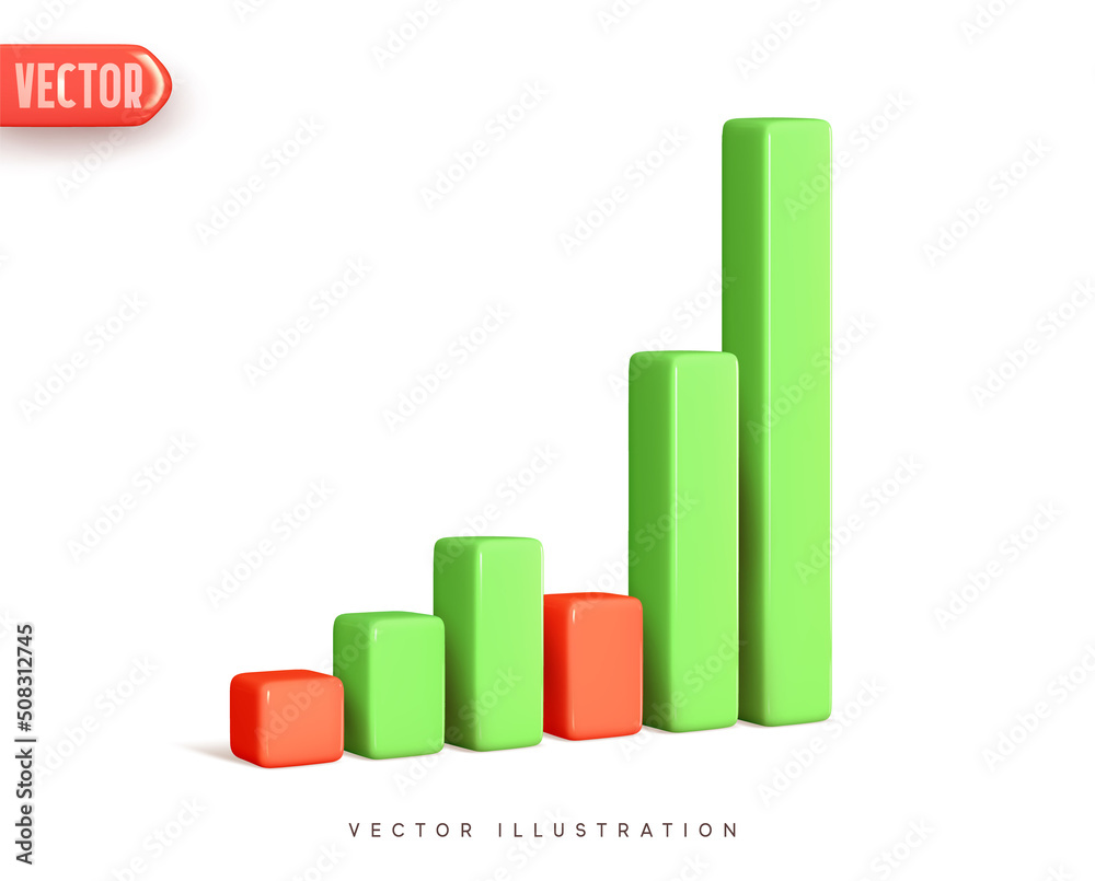 Trade Exchange price chart. Realistic 3d design. Dynamics of course online graphics. Growth and changes in value. Exchange trading. Reporting annual and quarterly profits. vector illustration Trade Exchange price chart. Realistic 3d design. Dynamics of course online graphics. Growth and changes in value. Exchange trading. Reporting annual and quarterly profits. vector illustration
